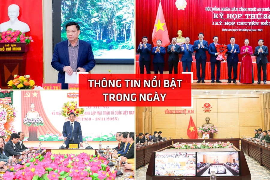 Nghệ An: Thông tin nổi bật ngày 18/11