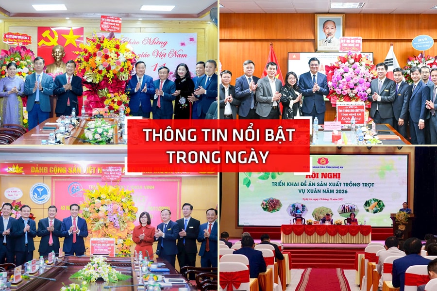 Nghệ An: Thông tin nổi bật ngày 19/11