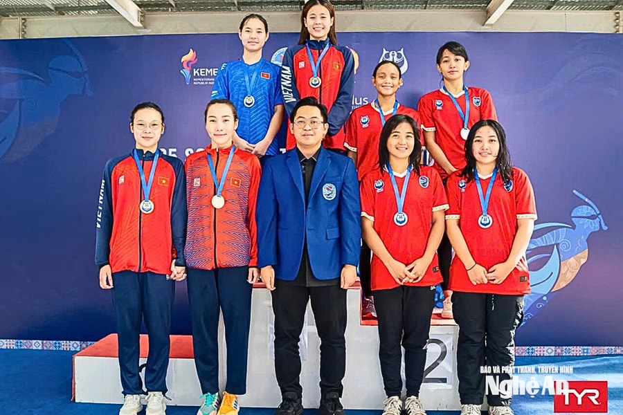 Đội tuyển lặn Nghệ An giành 8 huy chương, phá 3 kỷ lục Đông Nam Á