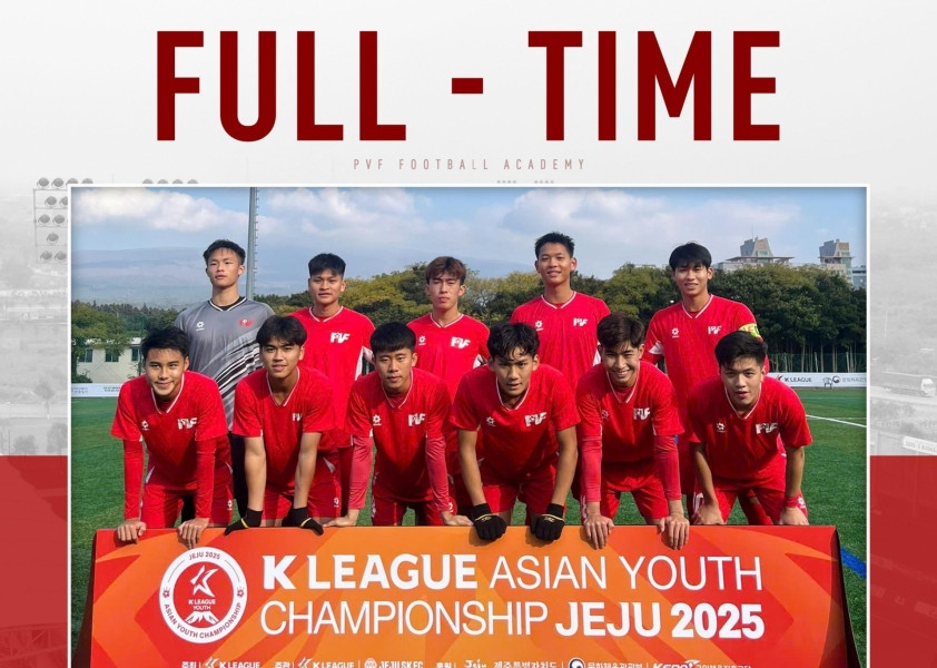 U18 PVF thắng 5-1 V-Varen Nagasaki, giành HCĐ tại Jeju 2025
