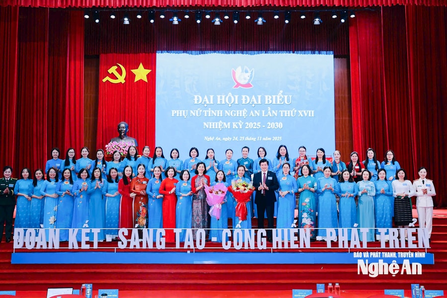 Đồng chí Hoàng Thị Thu Hiền tái giữ chức Chủ tịch Hội LHPN tỉnh Nghệ An khoá XVII, nhiệm kỳ 2025 – 2030