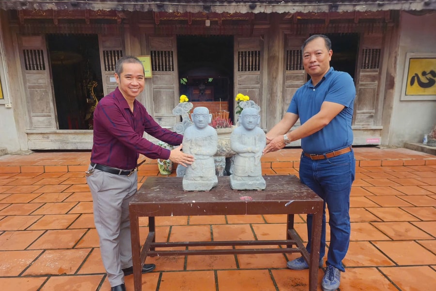 Ly kỳ chuyện tìm lại tượng đá cổ của di tích quốc gia sau nhiều năm bị mất trộm