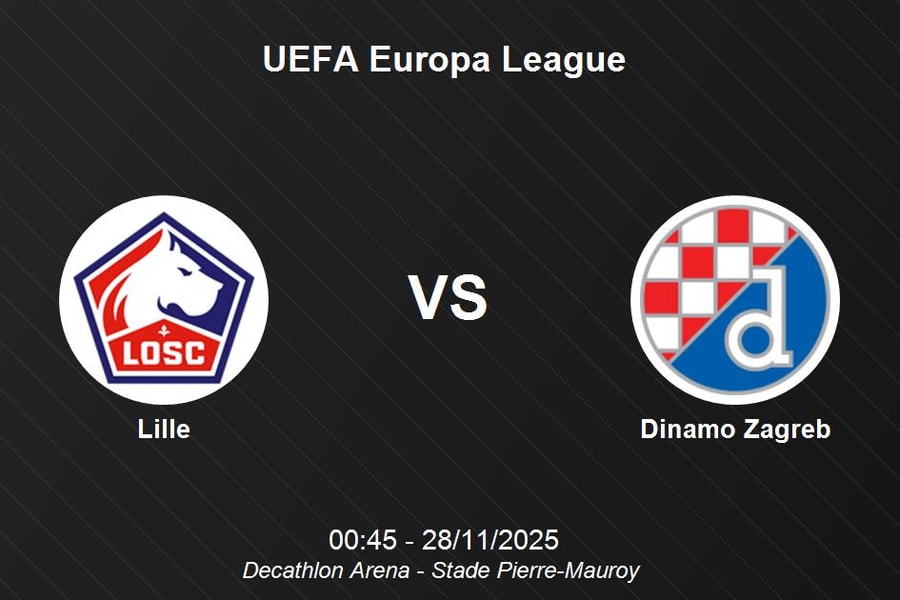 Nhận định Lille vs Dinamo Zagreb - UEFA Europa League