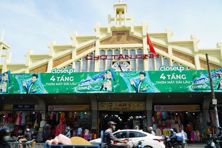 Chợ Tân Định: di tích kiến trúc giữa đường Hai Bà Trưng