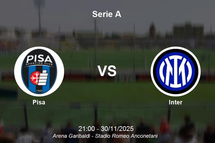 Nhận định Pisa vs Inter - Vòng đấu Serie A