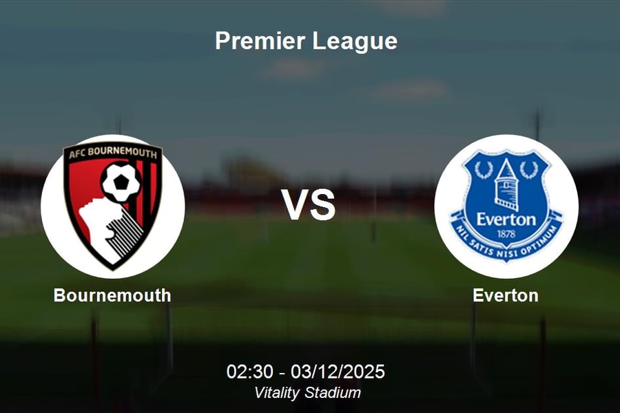 Nhận định Bournemouth vs Everton - Premier League