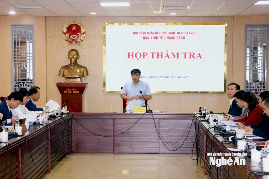 Ban Kinh tế - Ngân sách, HĐND tỉnh Nghệ An thẩm tra dự thảo các nghị quyết lĩnh vực kinh tế