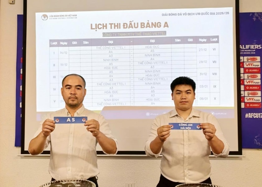 Bốc thăm U19 Quốc gia 2025/26: nhiều tuyển thủ U17 góp mặt