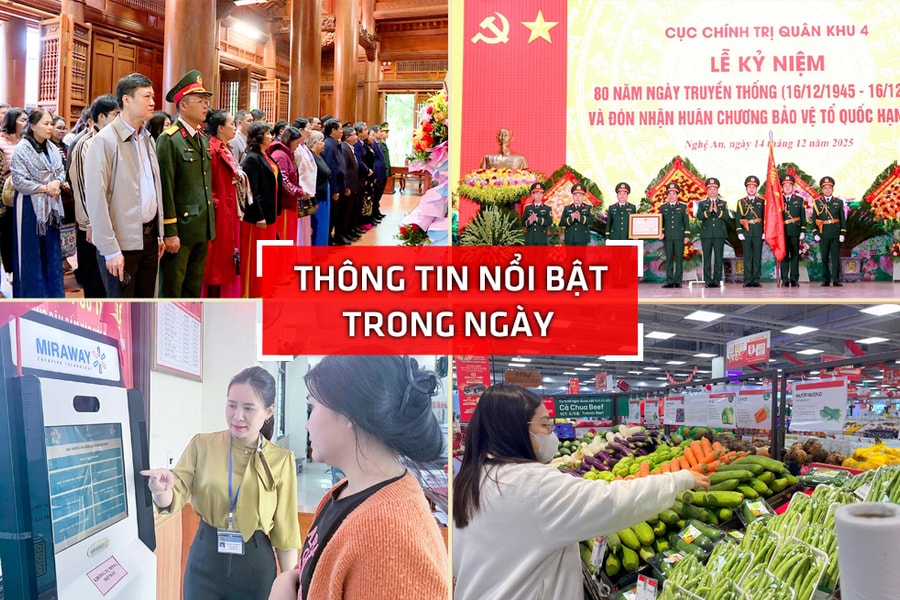 Nghệ An: Thông tin nổi bật ngày 14/12
