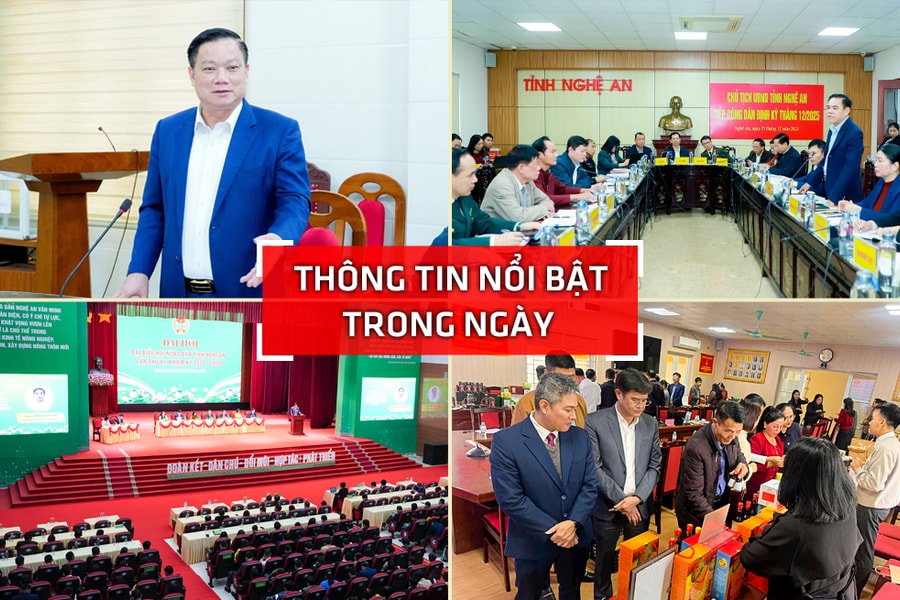 Nghệ An: Thông tin nổi bật ngày 15/12