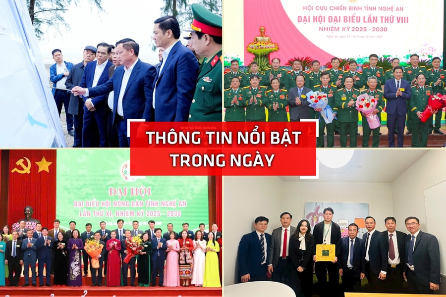 Nghệ An: Thông tin nổi bật ngày 16/12