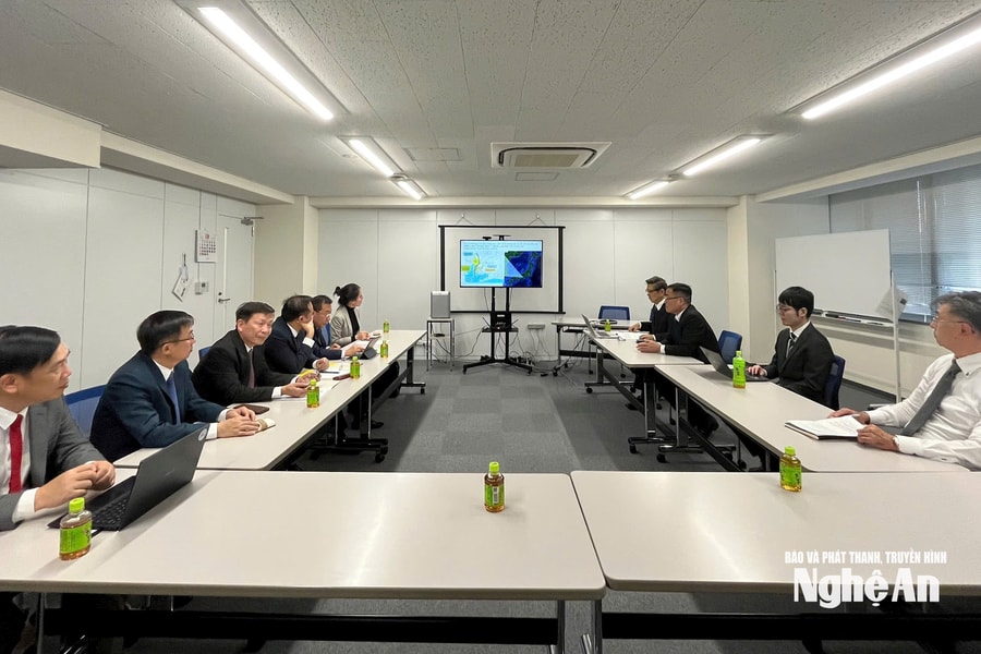 Đoàn công tác tỉnh Nghệ An làm việc với đối tác Nhật Bản về tư vấn nâng cấp công trình thủy lợi