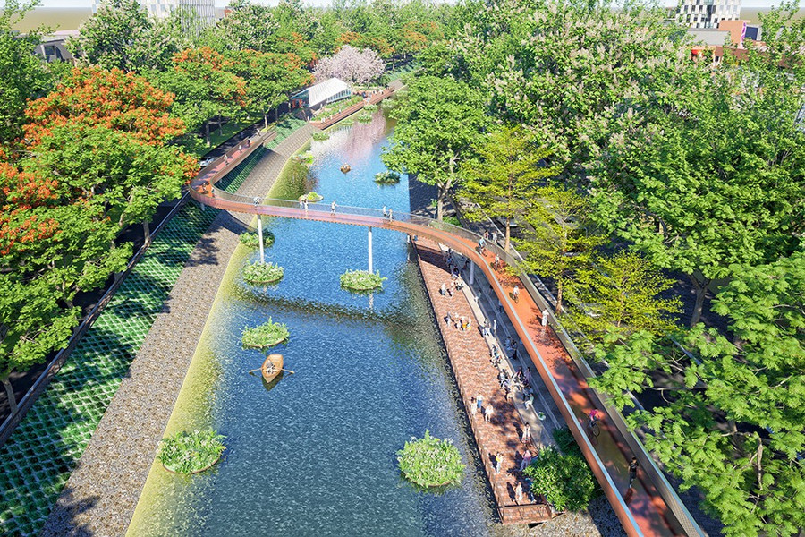 Sông Tô Lịch: tuyến công viên 13 km mới của Hà Nội