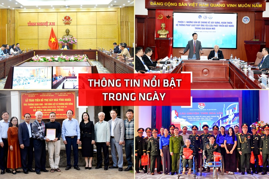 Nghệ An: Thông tin nổi bật trong ngày 20/12