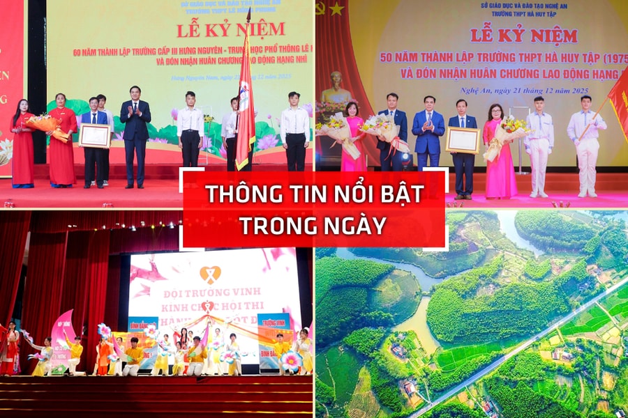 Nghệ An: Thông tin nổi bật ngày 21/12