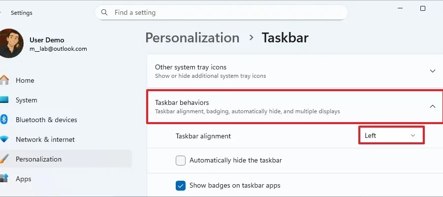 Hướng dẫn đưa thanh tác vụ Windows 11 về góc trái quen thuộc