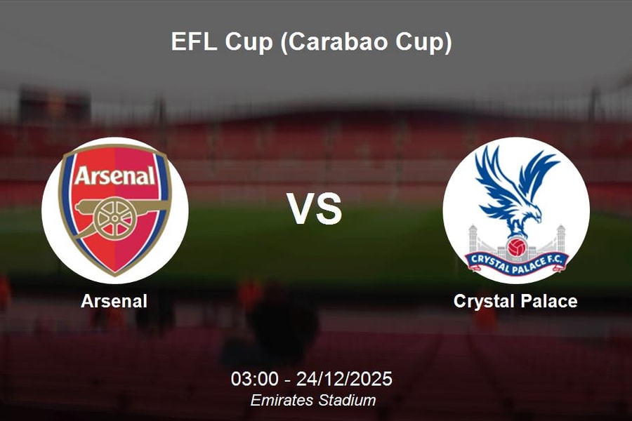 Nhận định Arsenal vs Crystal Palace - Vòng đấu cúp Liên đoàn Anh