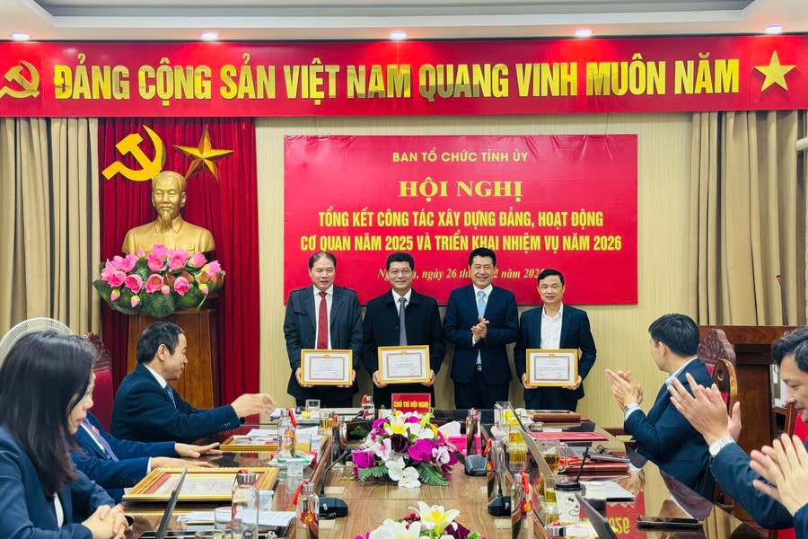 Ban Tổ chức Tỉnh ủy Nghệ An tổng kết công tác tổ chức xây dựng Đảng và triển khai nhiệm vụ năm 2026