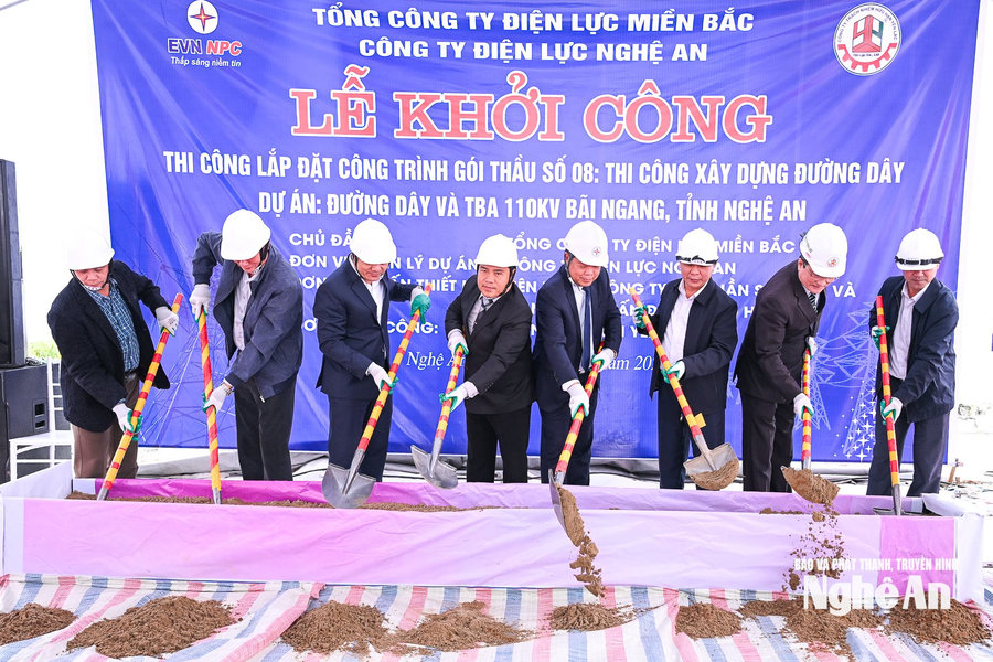 Khởi công xây dựng đường dây và trạm biến áp 110kV Bãi Ngang