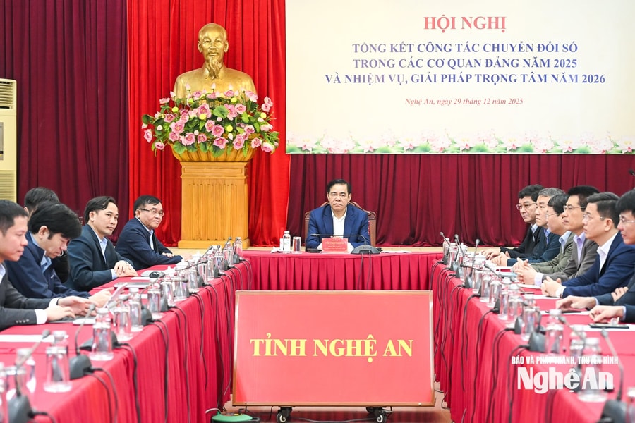 Hội nghị trực tuyến tổng kết công tác chuyển đổi số trong các cơ quan Đảng năm 2025, nhiệm vụ trọng tâm năm 2026