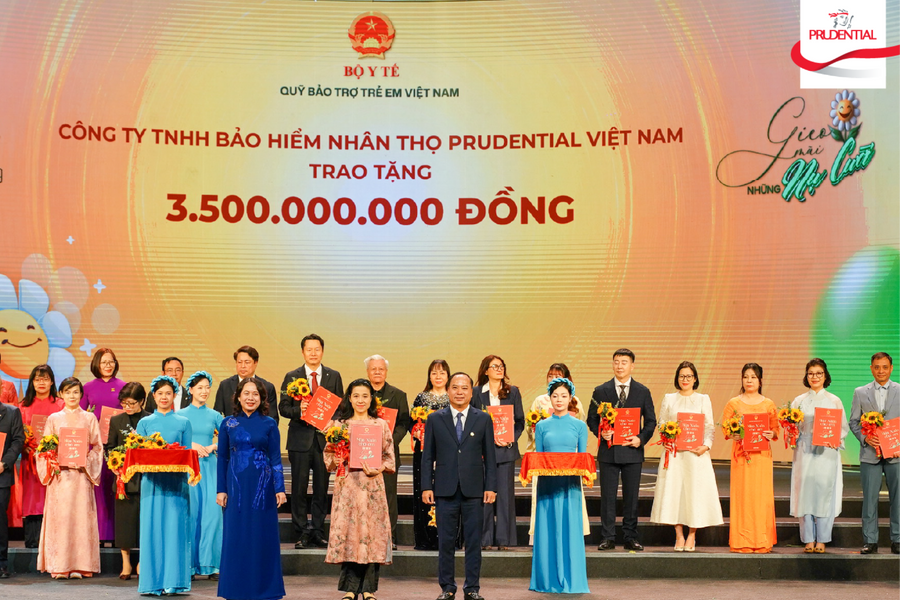 Prudential cam kết hỗ trợ các mầm non tương lai 3,5 tỷ đồng trong năm 2026 thông qua Quỹ Bảo trợ trẻ em Việt Nam