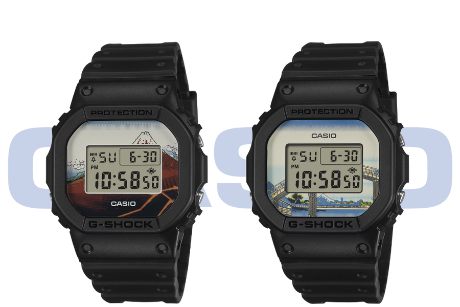 Casio ra mắt bộ đôi G-Shock DW-5600 lấy cảm hứng từ kiệt tác hội họa Hokusai