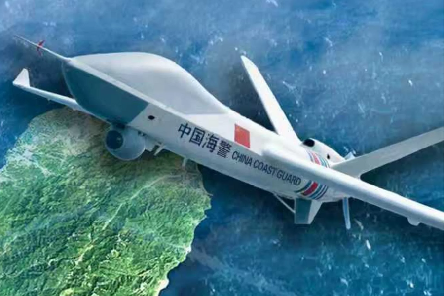 Trung Quốc lần đầu triển khai UAV Wing Loong II hỗ trợ Hải cảnh tại eo biển Đài Loan