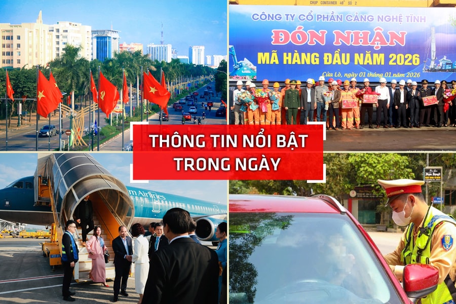 Nghệ An: Thông tin nổi bật ngày 1/1