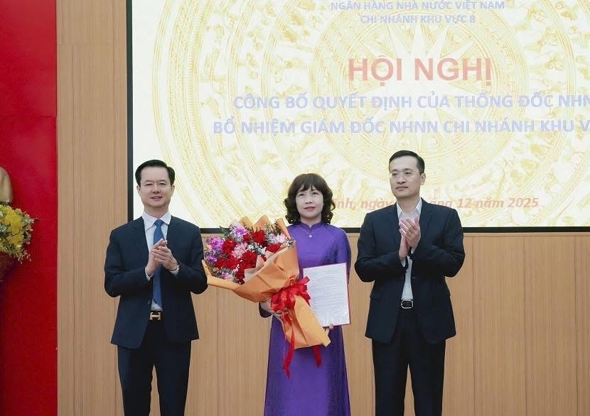 Đồng chí Nguyễn Thị Thu Thu được bổ nhiệm giữ chức Giám đốc Ngân hàng Nhà nước chi nhánh Khu vực 8
