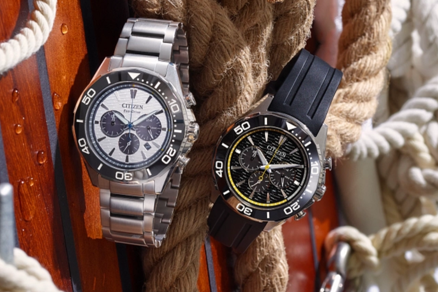 Citizen ra mắt bộ đôi đồng hồ Eco-Drive Chronograph mới với thiết kế vành bezel góc cạnh