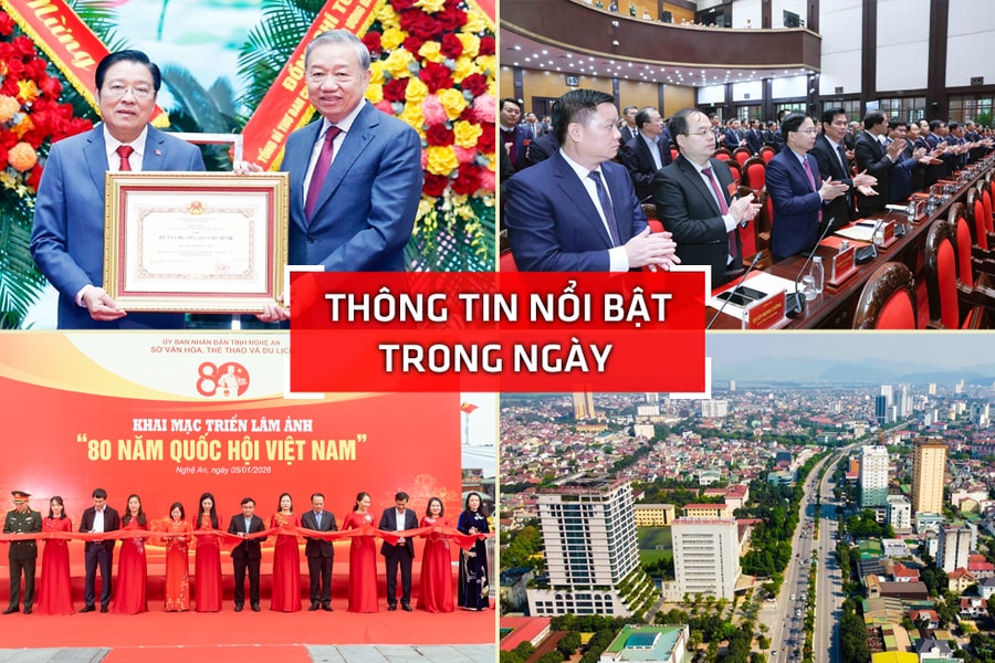 Nghệ An: Thông tin nổi bật ngày 5/1