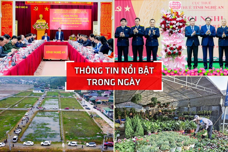 Nghệ An: Thông tin nổi bật ngày 7/1