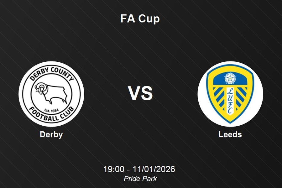 Nhận định Derby vs Leeds - Màn so tài kịch tính tại vòng đấu FA Cup