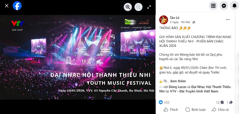 VTV phủ nhận sản xuất chương trình Đại nhạc hội Thanh thiếu nhi - Youth Music Festival
