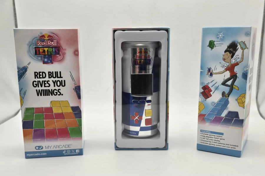 Máy chơi game Tetris hình lon Red Bull tăng giá gấp ba lần sau khi cháy hàng