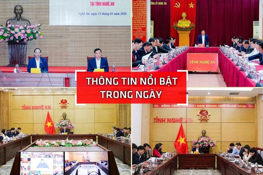 Nghệ An: Thông tin nổi bật ngày 13/1