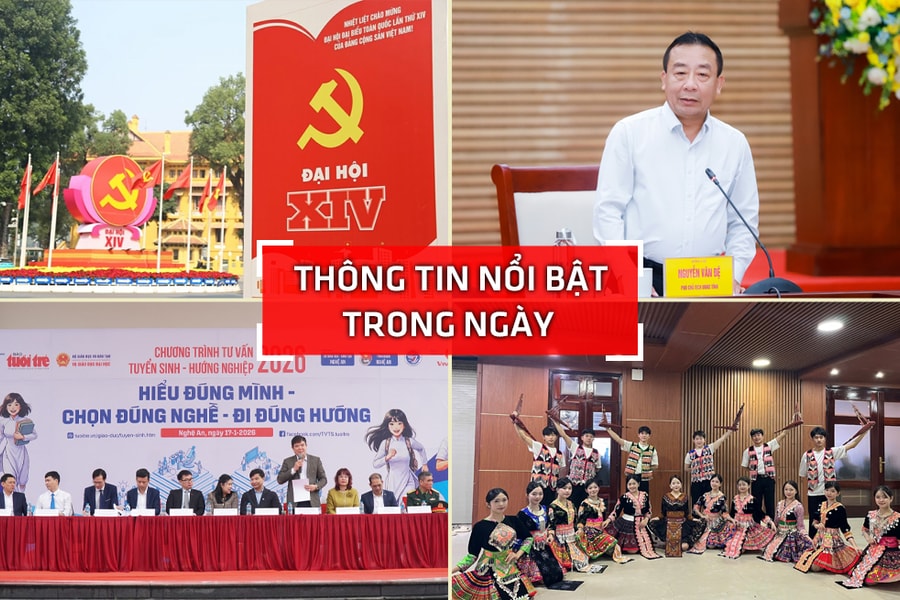 Nghệ An: Thông tin nổi bật ngày 17/1