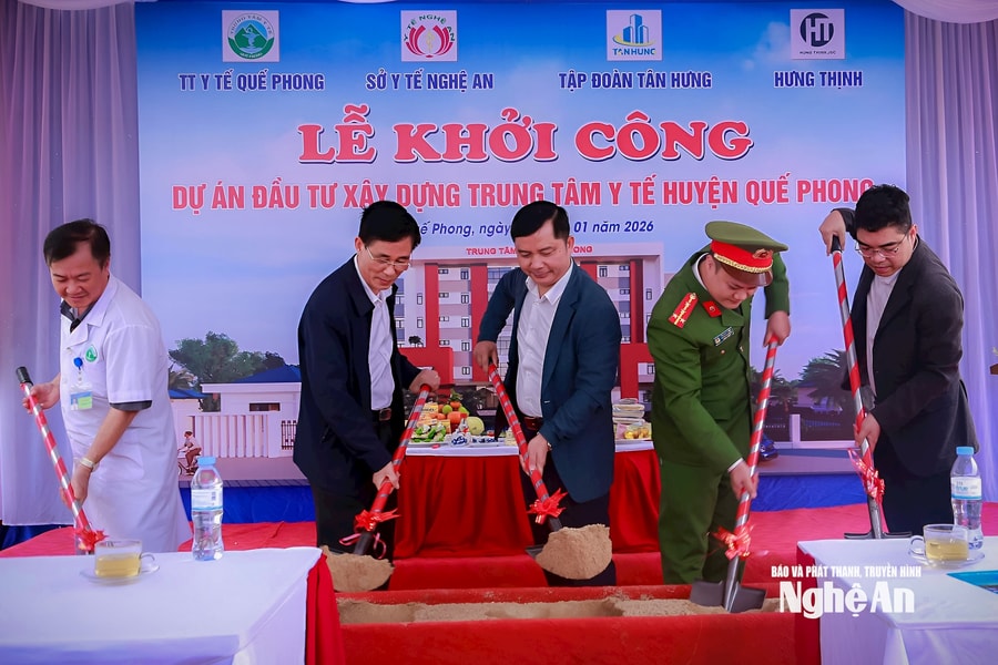 Nghệ An khởi công xây dựng Trung tâm Y tế Quế Phong