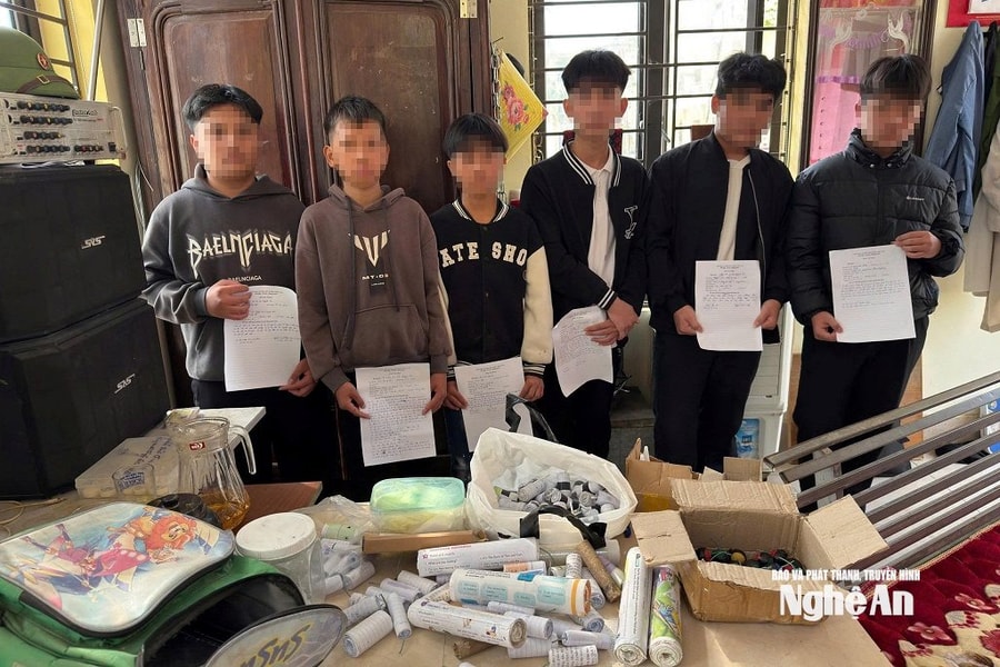 6 học sinh chế tạo pháo nổ trái phép bị phát hiện