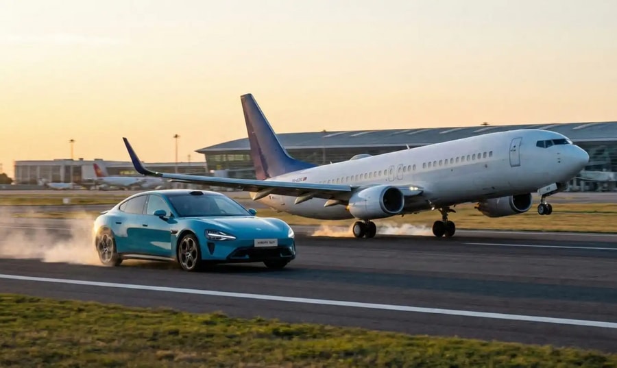Xiaomi SU7 Max thử nghiệm tăng tốc 0–100 km/h: Vượt trội so với máy bay Boeing 737-800