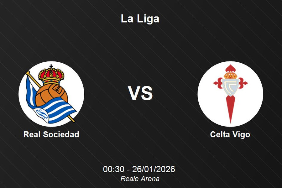 Nhận định Real Sociedad vs Celta Vigo - La Liga 00h30 ngày 26/01