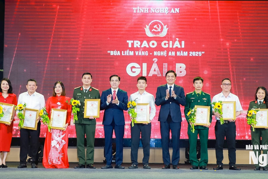 Danh sách 57 tác phẩm đoạt giải báo chí Búa liềm vàng tỉnh Nghệ An 2025