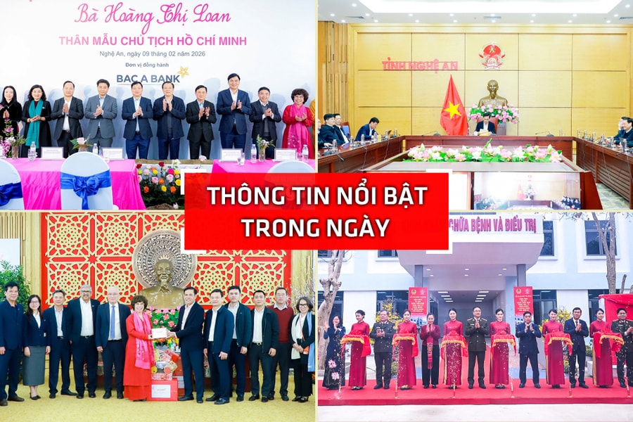 Nghệ An: Thông tin nổi bật ngày 9/2
