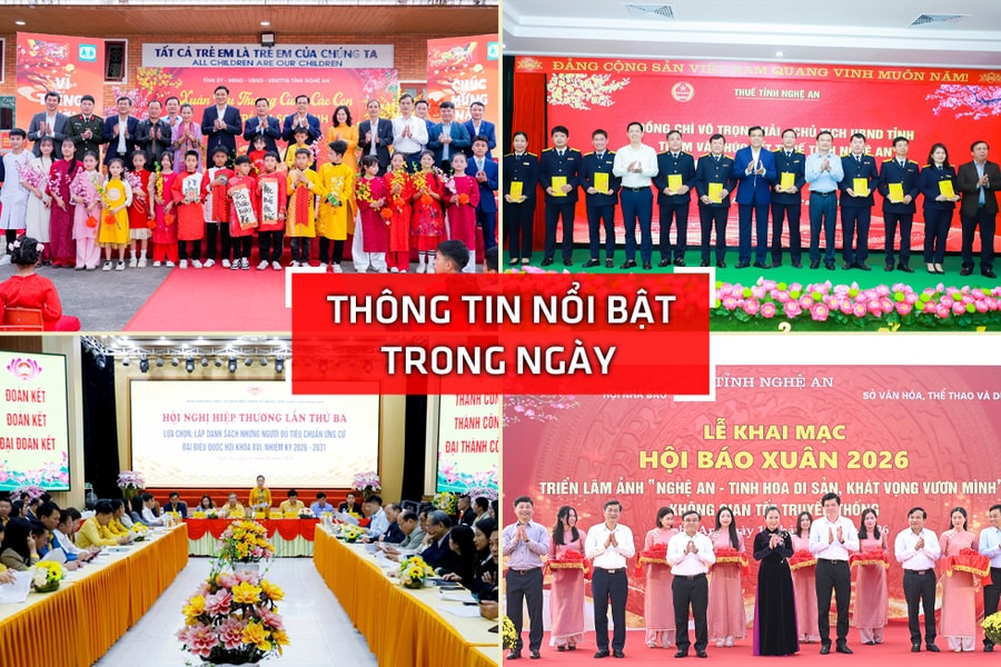 Nghệ An: Thông tin nổi bật ngày 11/2