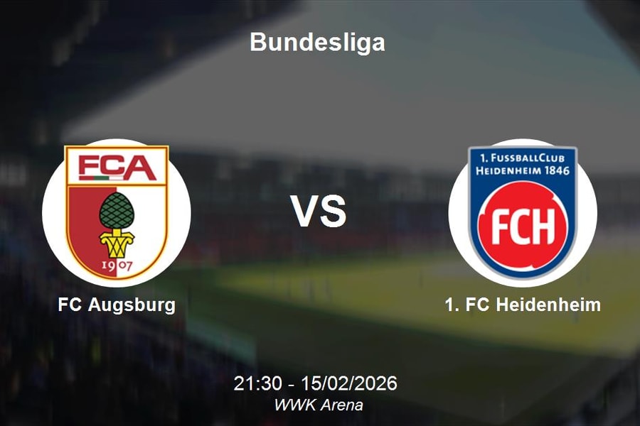 Nhận định FC Augsburg vs 1. FC Heidenheim - Bundesliga: Cơ hội bứt phá tại WWK Arena