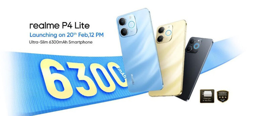 realme P4 Lite chốt ngày ra mắt 20/2: Pin 6,300mAh và độ bền chuẩn quân đội