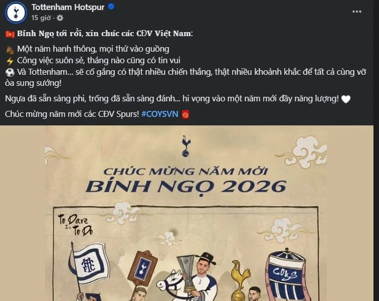 Vì sao các CLB châu Âu thi nhau chúc Tết người Việt Nam?; CLB Công an Hà Nội bị xử thua 0-3
