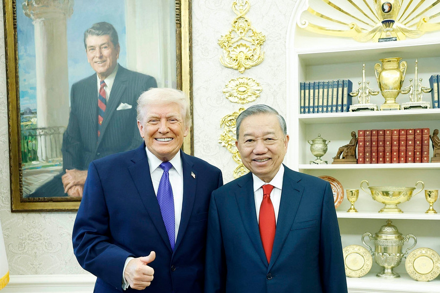 Tổng Bí thư Tô Lâm gặp Tổng thống Mỹ Donald Trump