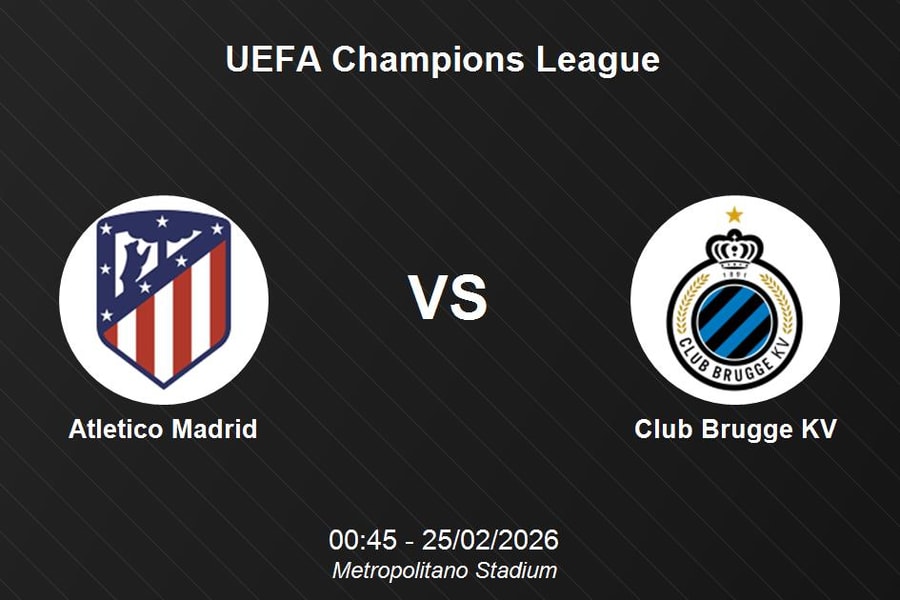 Nhận định Atletico Madrid vs Club Brugge KV - UEFA Champions League
