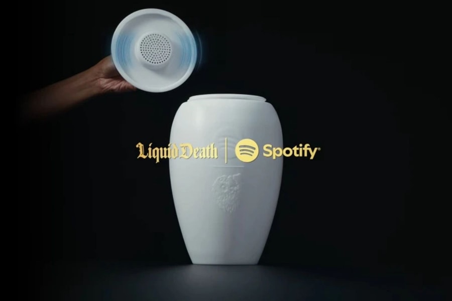 Giải mã Eternal Playlist Urn: Loa Bluetooth hình hũ tro cốt từ Spotify và Liquid Death